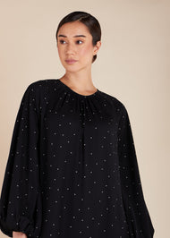 Midnight Polka Maxi Dress  - Final Sale