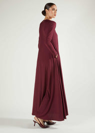 Mulberry Abaya Winter Berry