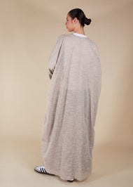 Natural Cotton Open Abaya