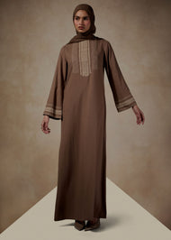 Herringbone Stitch Abaya
