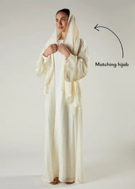 Cotton Peony Open Abaya