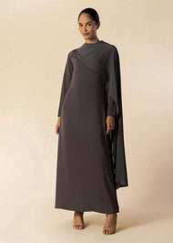 Grey Drape Maxi