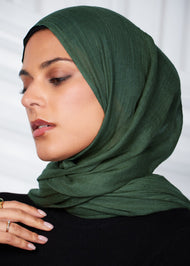 Olive Wool Modal Hijab