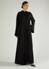 Panelled Abaya Black