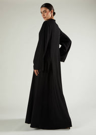 Panelled Abaya Black