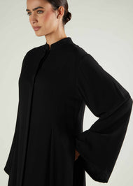 Panelled Abaya Black