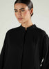 Panelled Abaya Black