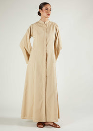Panelled Abaya Natural
