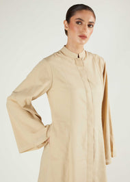 Panelled Abaya Natural