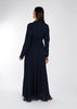 Chiffon Wrap Abaya Navy