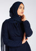 Chiffon Wrap Abaya Navy