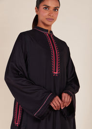 Pink Pop Cross Stitch Abaya