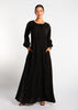 Pleated Abaya Black - Final Sale