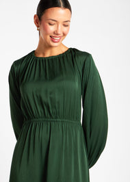 Pleated Abaya Green