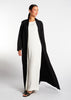 Pleated Open Abaya Black