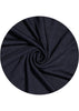Effortless to style and incredibly comfortable to wear, with a subtle sheen. The medium-thick weight is soft, breathable, fully opaque and durable. Jersey works well in all climates, can be worn without an under scarf or pins, and makes a great option for working out. Navy blue. 