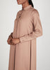 Single Placket Abaya Umber