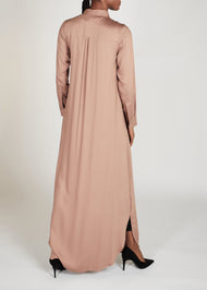 Single Placket Abaya Umber