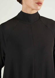 Raglan Sleeve Abaya Black