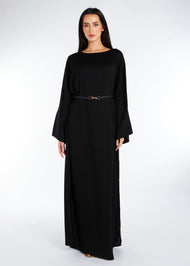 Side Slit Kaftan Black | Kaftan | Aab Modest Wear