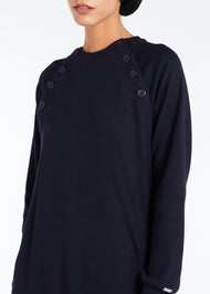 Ribbed Button Midi Navy | Midis & Tops | Aab Modest Wear