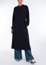 Ribbed Button Midi Navy | Midis & Tops | Aab Modest Wear