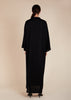 Rib Neck Kaftan Black