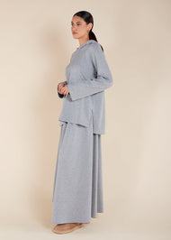 Ribbed Co-Ord Set Grey - Final Sale