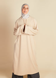 Ribbed Hoody Cream - Final Sale