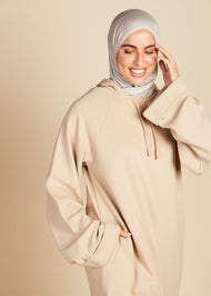 Ribbed Hoody Cream - Final Sale