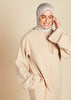 Ribbed Hoody Cream - Final Sale