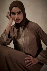 Herringbone Stitch Abaya