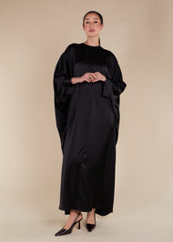 Self Print Kaftan Black