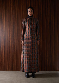 Black & Brown Print Maxi