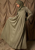 Soft Satin Abaya Olive