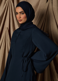 Side Tie Maxi Navy