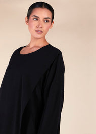 Crossover Abaya Black
