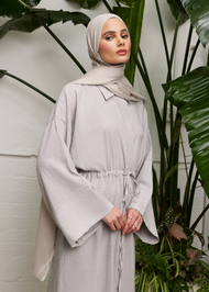 Cool Grey Drawstring Maxi