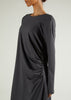 Side Pleat Abaya Charcoal