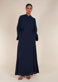 Side Tie Maxi Navy