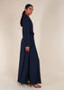 Side Tie Maxi Navy