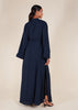 Side Tie Maxi Navy