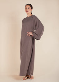 Simple Seam Abaya Coffee