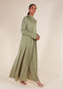 Soft Satin Abaya Olive