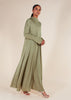 Soft Satin Abaya Olive