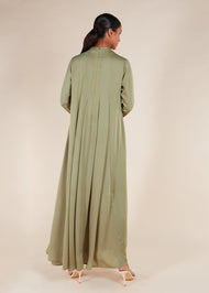 Soft Satin Abaya Olive