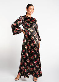 Soft Satin Floral Maxi - Final Sale