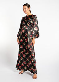 Soft Satin Floral Maxi - Final Sale