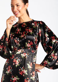 Soft Satin Floral Maxi - Final Sale