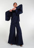 Full Flare Trousers Navy